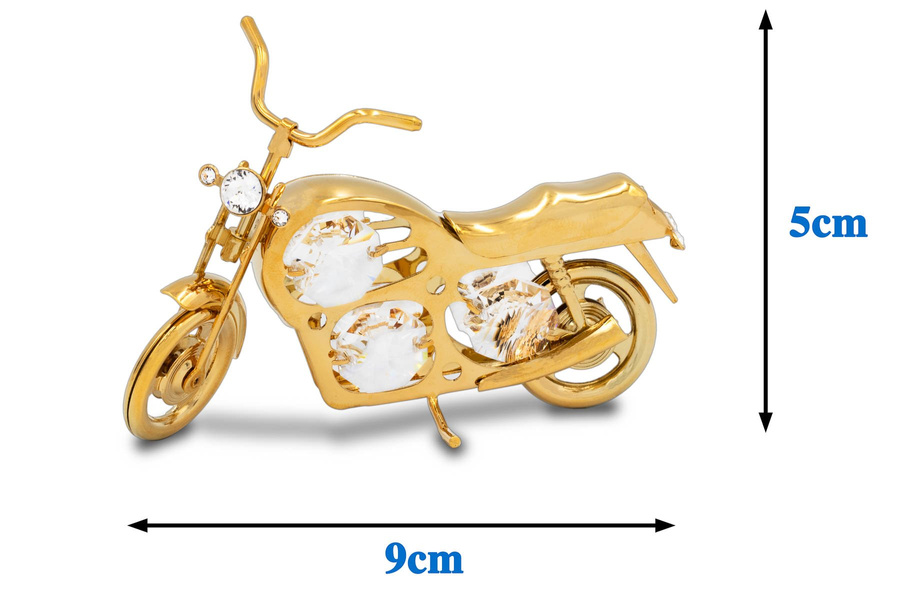Motocykl figurka z Kryształami z GRAWEREM Prezent